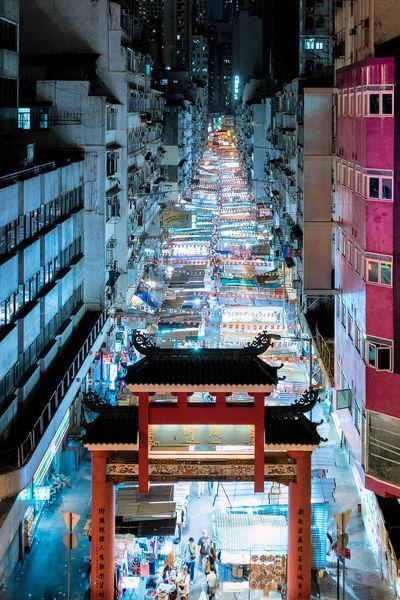 photography locations in Hong Kong - Temple Street Overlook