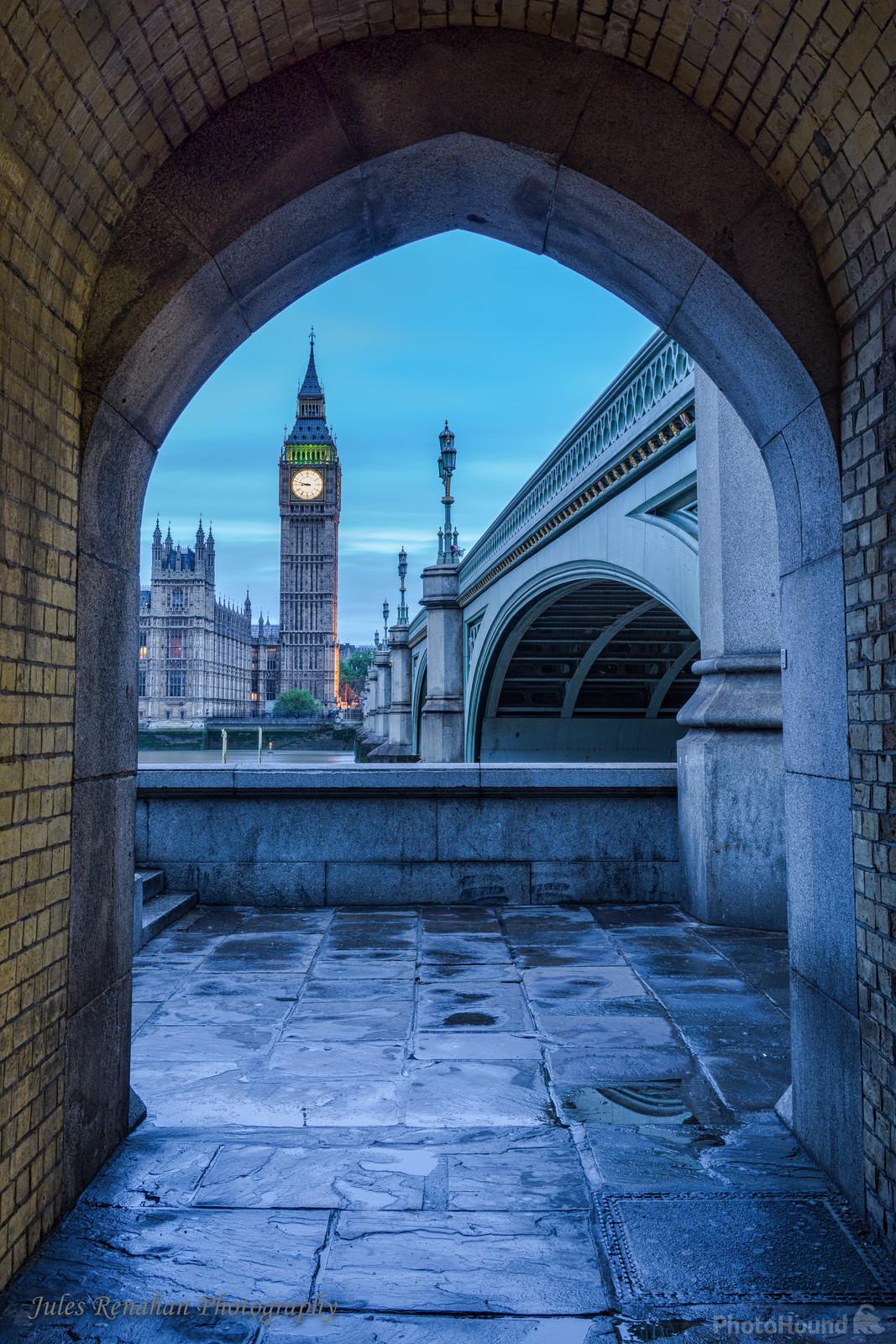 Image of Big Ben from Westminster Bridge Passageway by Jules Renahan