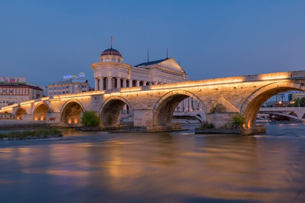 The Stone Bridge in Skopje