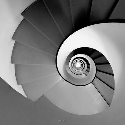 pictures of Switzerland - Yellow Spiral Staircase