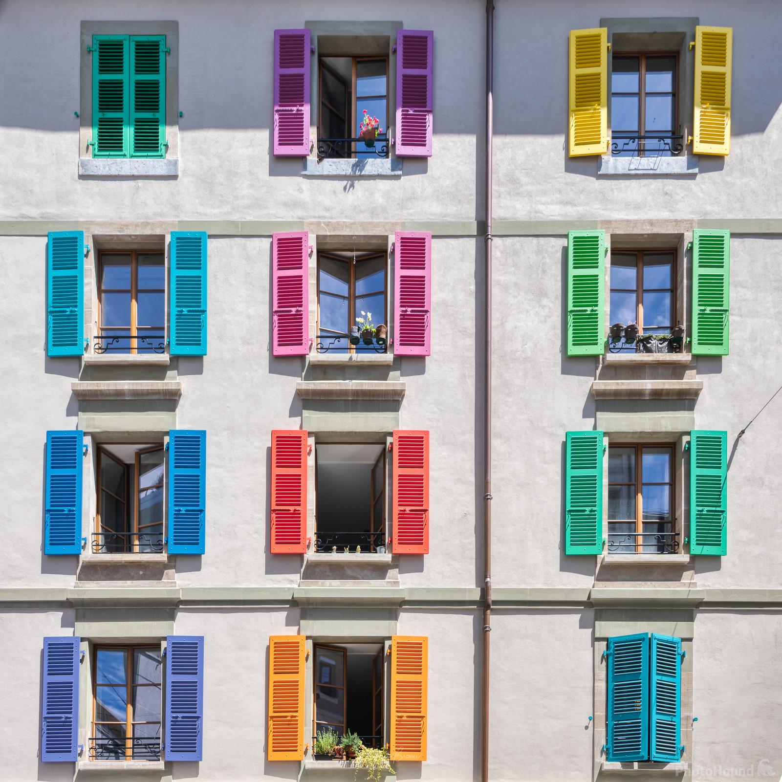 Image of Coloured Shutters by Mathew Browne