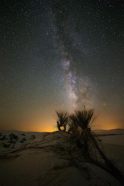 White Sands National Monument at Night