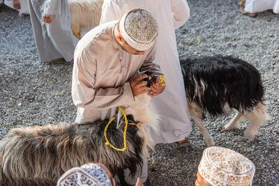 Oman images - The Goat Market in Nizwa, Oman