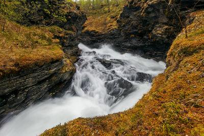instagram spots in Troms - Postdalselva waterfall