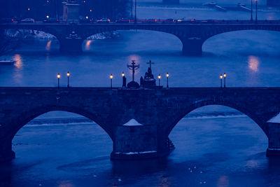 Telephoto view of the Charles Bridge from the Hanavsky Pavilon view