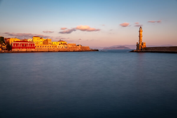 Old Venetian Lighthouse from the pier with neutral density filter to calm water