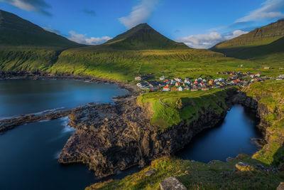 pictures of the Faroe Islands - View of Gjogv Village
