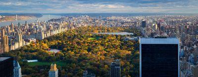 Panoramic shot of the Central Park from the Top of the Rock