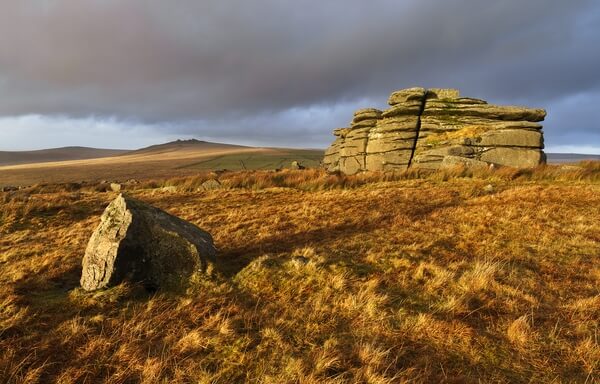 Looking north towards Great Mist Tor is probably the best view (Winter sunset).