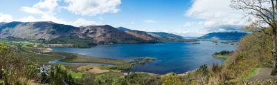 Panoramic view across Derwent water from the Surprise View
