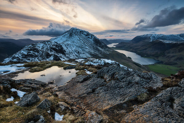 Sunset from the summit of Haystacks
