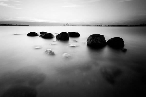 Stones along Punggol Beach
