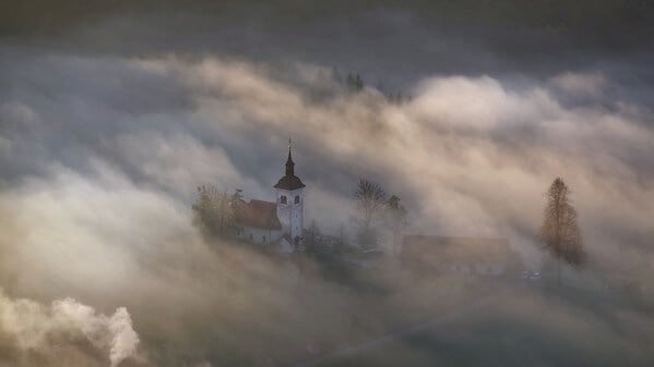 CHURCH IN THE FOG