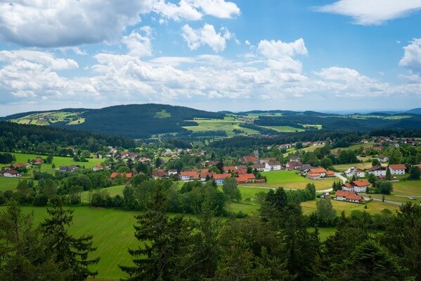 One of the views from the top of the observation tower of Treetop Walk Bayerischer Wald