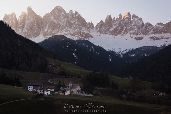 Sunrise in Val di Funes