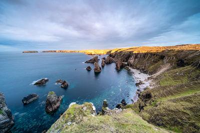 instagram spots in Scotland - Mangurstadh sea stacks