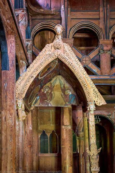 Norway pictures - Hopperstad Stave Church - interior