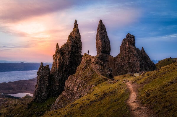 This photography spot near the Old Man of Storr on the Isle of Skye in Scotland has great composition opportunities, and it's also easily accessible via the footpath from the carpark.
