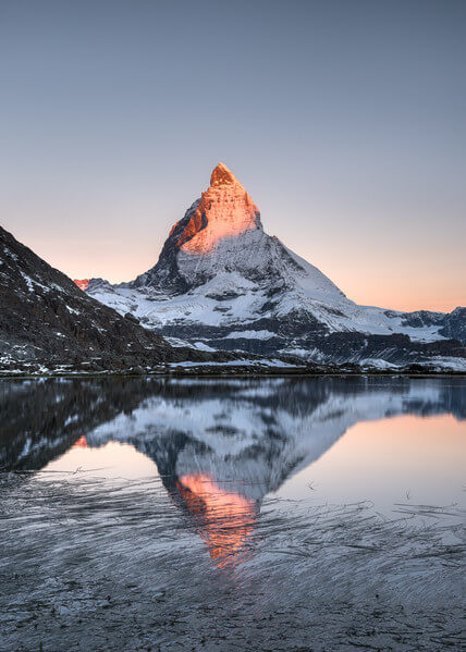 Alpenglow on the famous Matterhorn