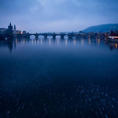 Prague photography spots - Charles Bridge from Mánes Bridge