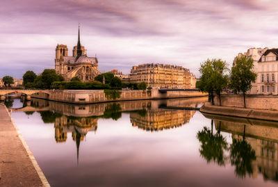 France images - Cathedral Notre Dame of Paris view from the bridge of the Tournelle