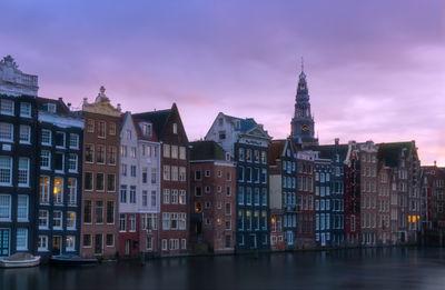 Houses in the Damrak, Amsterdam