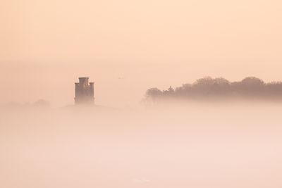 Shooting Paxtons Tower on a foggy morning with a 600mm telephoto