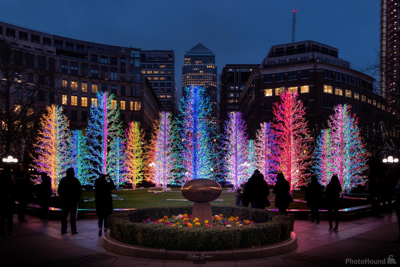Image of Canary Wharf Winter Lights by Mathew Browne