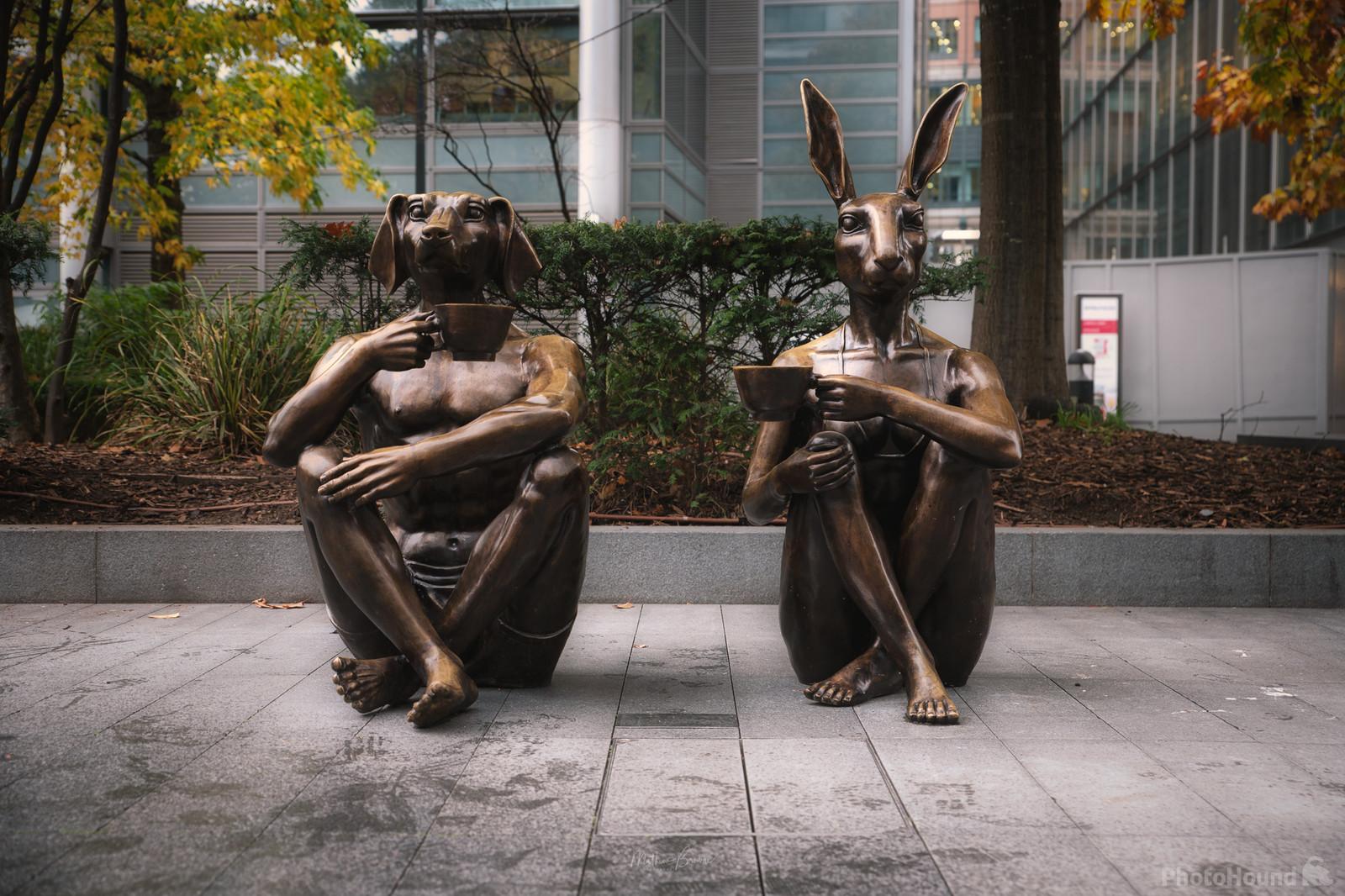 Image of Dogman & Rabbitwoman Sculpture by Mathew Browne