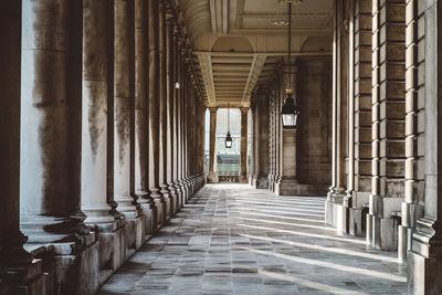 Looking along one of the corridors-of-pillars.