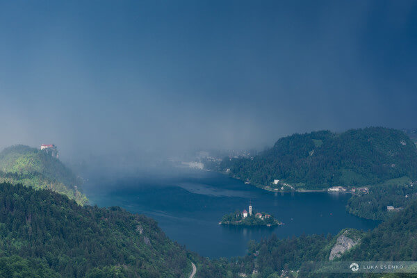 Summer storm at Lake Bled