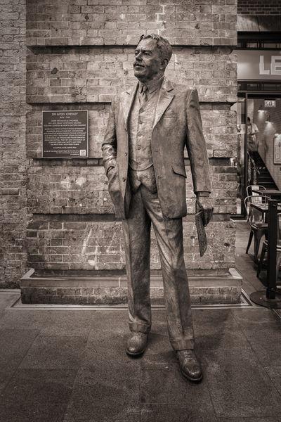 A statue of railway engineer Sir Nigel Gresley