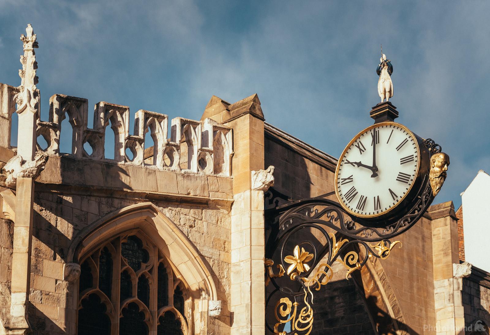 Image of Clock opposite Starbuck\'s in York by Andy Falconer
