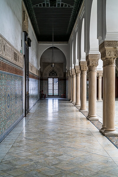 Interior- corridor around the large covered central space