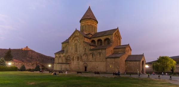 Dusk panorama of the cathedral