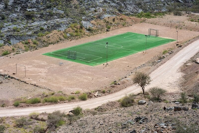 Football field in the middle of nowhere