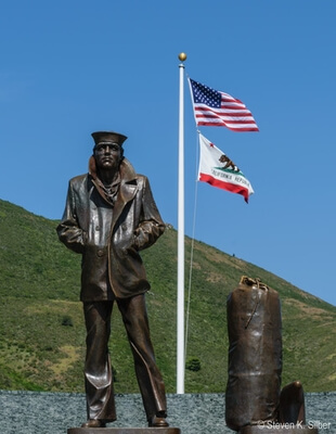 The Lone Sailor statue - original is in Washington DC at US Navy Memorial.