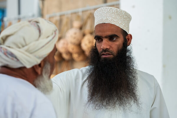 Omani men at Nizwa souq