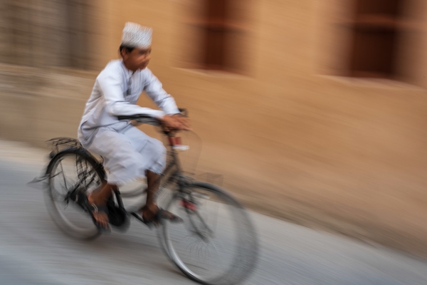 Omani boy on a bicycle