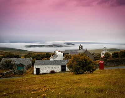 Cregneash Village as viewed from the car park footpath.