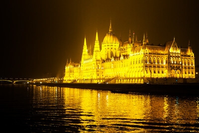 photos of Budapest - Hungarian Parliament at Night (River Cruise)