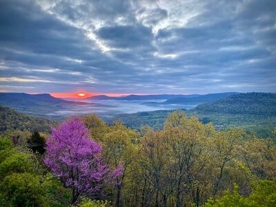 Spring sunrise overlooking the Arkansas Grand Canyon