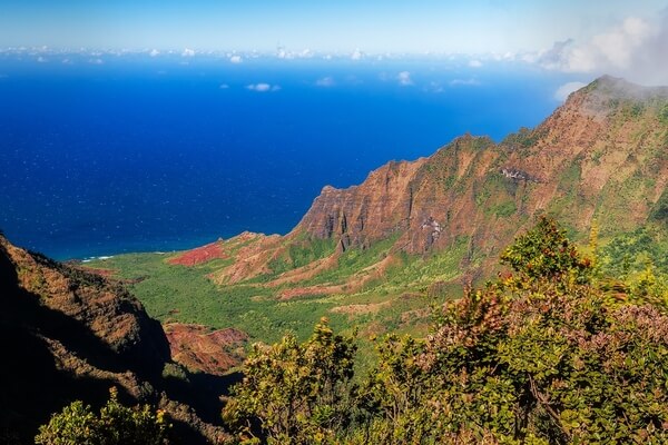 This lookout spot is the farthest you can drive on Kauai's west side.  From here, you can park and hike in Waimea Canyon along the Pihea Trail or the Alikai Swamp.  