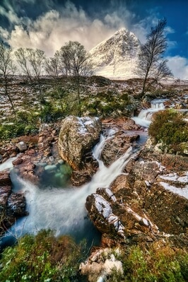 Buachaille Etive Mor and the Etive Mor Waterfall
