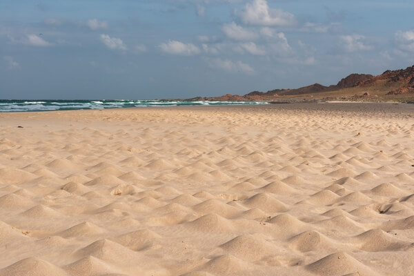 Miniature sand dunes at the coast of Socotra