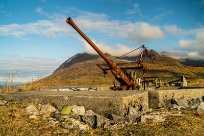photos of Norway - Skrolsvik Fort - disused Navy gun emplacements