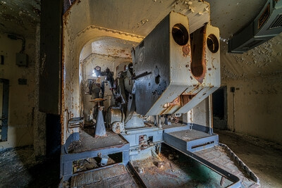 Inside a gun bunker