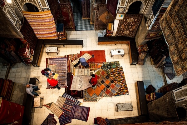 Carpet shopping Moroccan style