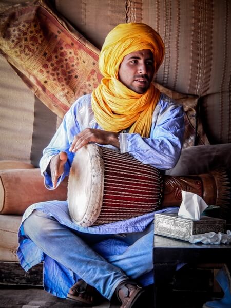 traditional Berber drumming