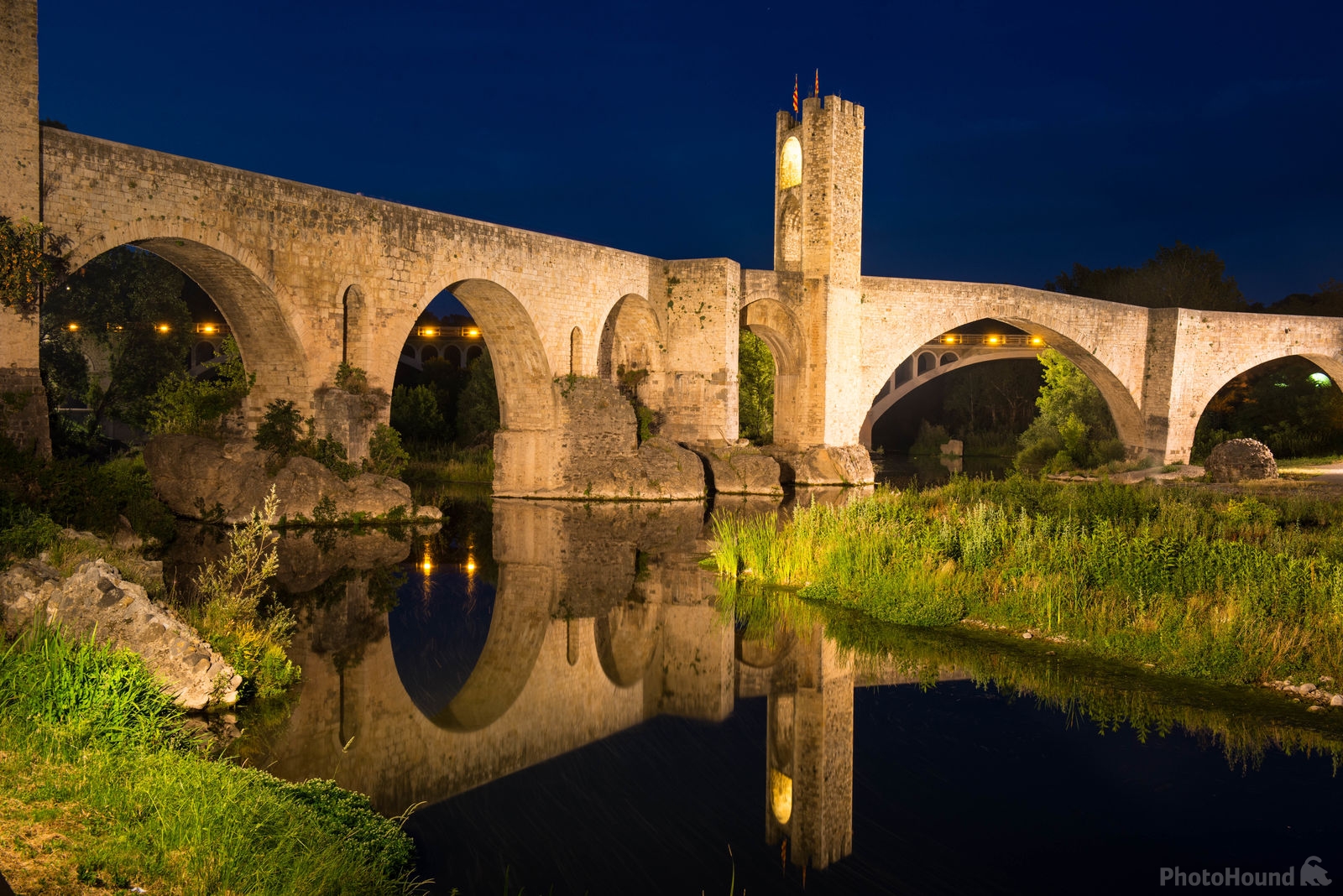Image of Medieval bridge, Besalú  by Wayne & Lyn Liebelt
